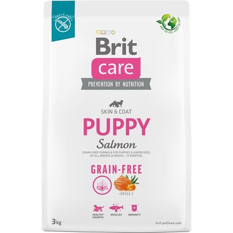 Brit Care - Pienso para cachorros sin cereales con sabor a salmón (3 kg) (1/2)