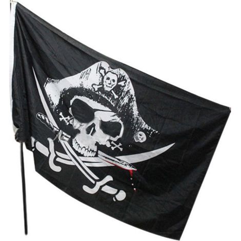 Piratenschädel-Flaggenbar, Spukhaus, Halloween-Dekoration (1/5)