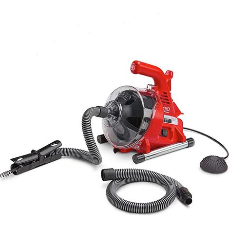 Machine de dragage de Tuyau d'égout électrique Cuisine de Toilette 19-28MM Machine de Nettoyage de Tuyau dragueur de Tuyau Nettoyeur de vidange 120W (1/5)