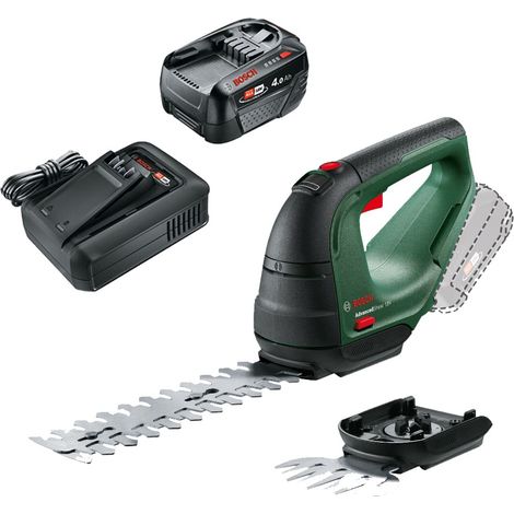 Bosch Cordless Grass Shear Hedge Cutter Pruner AdvancedShear 18V-10 + 4AH Kit