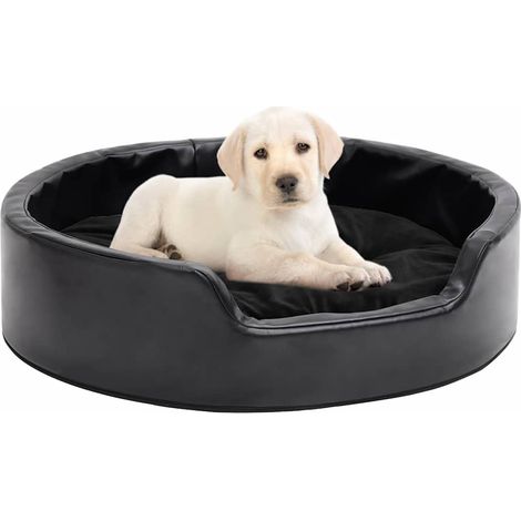 vidaXL Lettino per Cani Nero 69x59x19 cm in Peluche e Similpelle (1/5)
