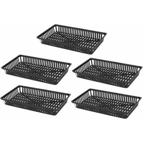 5-piece aquatic plant pot baskets, plastic planting supports for underwater and pond plants