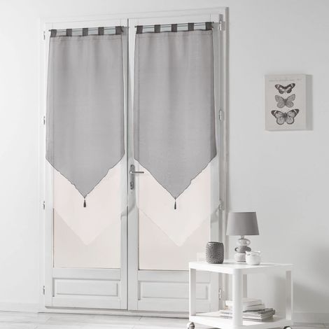 Douceur d'Intérieur 1620391 - Tende a vela, 2x60/160 cm, colore: Bianco/Grigio