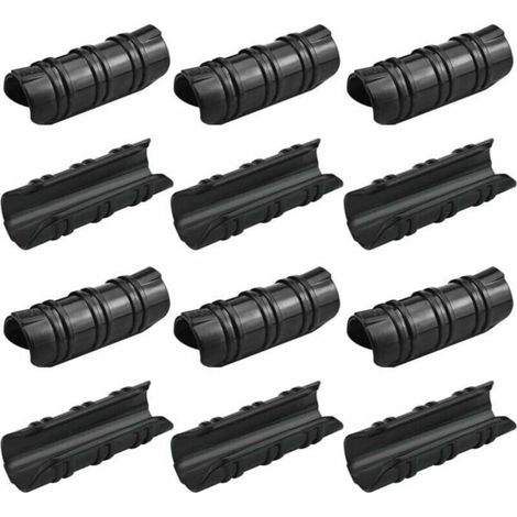 12 pcs 25mm hose clamps for tarpaulin, pipe, garden, black. (1/4)
