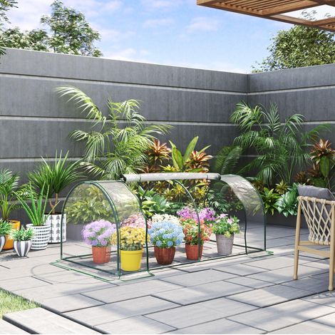 Serra da giardino in plastica 200x100x80 cm OKMYHOME (1/4)