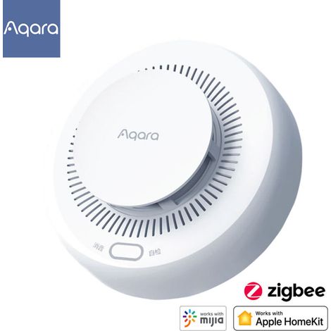 Jeffergarden Détecteur de Fumée Intelligent Aqara Zigbee, Alarme Incendie avec Surveillance et Alerte Sonore - Contrôle à Distance par APP, Pour Sécurité Maison (1/5)