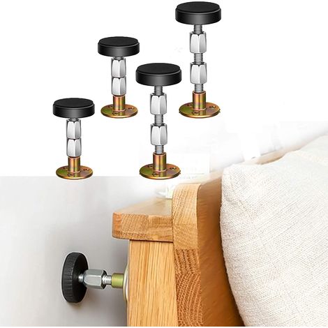Butée De Tête De Lit - Réglable 32 À 69 Mm - Pour Lit Armoire Canapé - Lot De 4 (1/5)