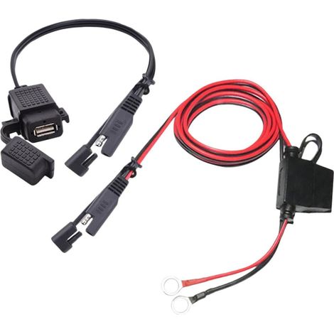Adaptateur SAE à USB Étanche pour Moto Et Bateau Chargeur Rapide Compatible Multi-appareils Connecteur Trolling Motor Charge Sécurisée Outdoor (1/5)