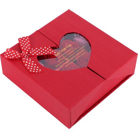 Boîte Cadeau Rose Rouge Dégradé Innovante en PE pour Anniversaire, Mariage et Saint-Valentin (1/5)