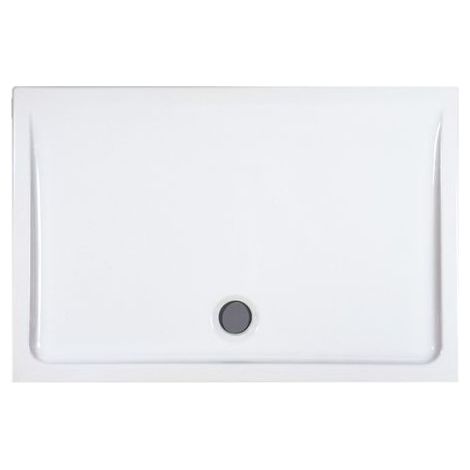 Laufen – Receveur de douche à poser 80x120cm blanc en céramique antidérapante – Épaisseur 6.5cm – Siphon diamètre 9cm (1/2)
