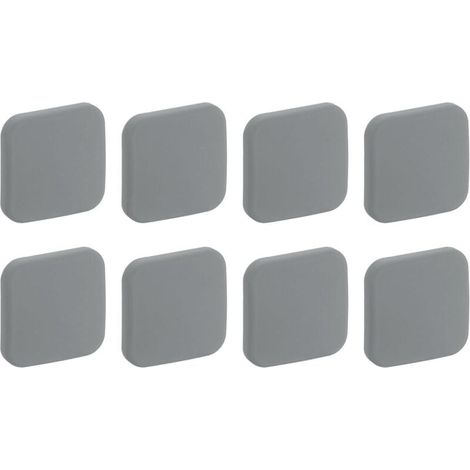 KZQ Topes de puerta de pared, paquete de 8 protectores de silicona suave para manijas de puerta, protectores autoadhesivos cuadrados para perillas de puerta para el hogar y la oficina, color gris