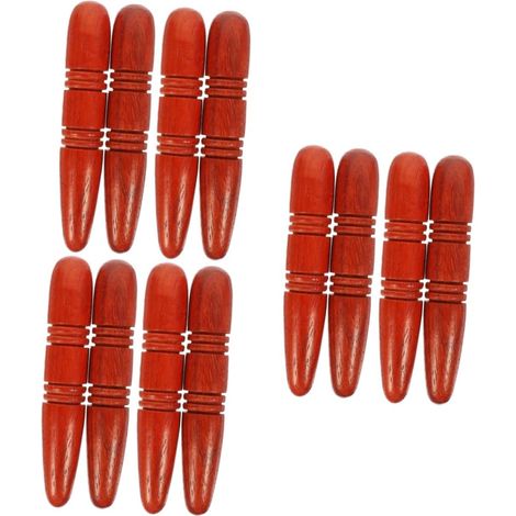Filiyano-Lot de 12 bâtonnets de massage en bois pour l'acupuncture et le massage des pieds, outils de massage portables (1/5)