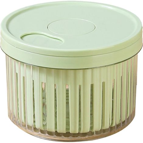 Boîte de rangement ronde multifonction pour légumes et fruits, vert, en plastique, pour oignons verts (1/5)