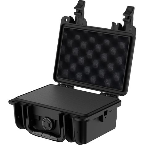 Wiltec Valigetta rigida universale impermeabile 21,9 x 18,5 x 10,4 cm, Custodia porta attrezzi in plastica PP antiurto e fibra di vetro