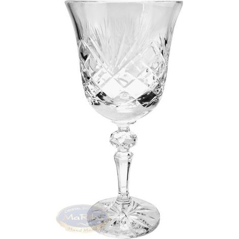 Copas de vino de cristal de 220 ml con diseño de piña. (1/3)