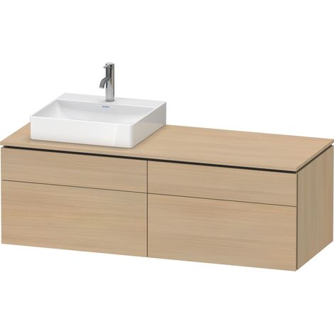 Duravit L-Cube Meuble sous-lavabo en console suspendu, avec plan