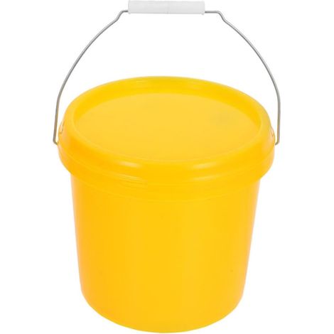 Seau Plastique Alimentaire avec Couvercle Étanche et Poignée Seau Rond Portable Fuites pour Usage Domestique Récipient Hermétique pour Eau et Céréales (1/5)