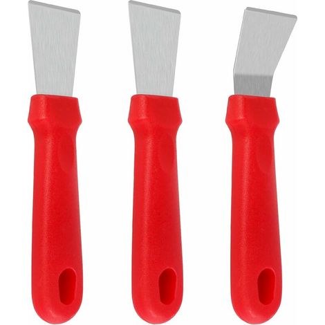 Jeu de Spatules en Acier Inoxydable, Grattoirs Spatules Grattoir De Nettoyage Grattoir Nettoyage Pour Fours Spatule peinture mur Spatules de nettoyage de cuisine 3PCS Lefou (1/5)
