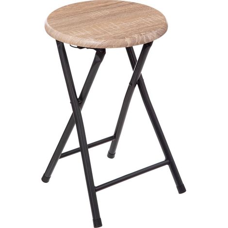 5Five Simply Smart – Tabouret pliant en bois MDF – 30x30cm – Hauteur 46cm – Design élégant pour intérieur et extérieur – Léger 1.85kg (1/7)