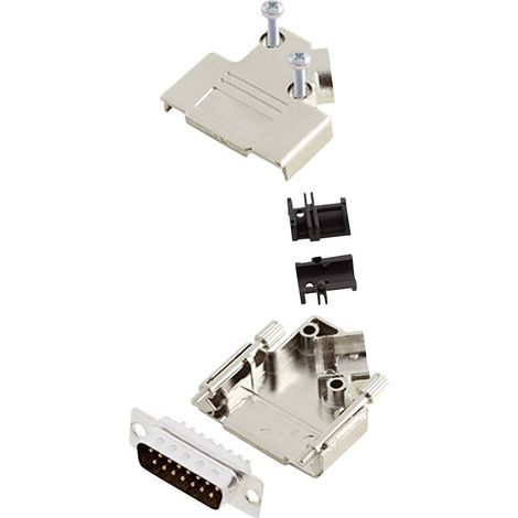 Kit embase SUB-D mâle Nombre de pôles: 15 encitech D45PK-M-15-DBP-K 6355-0009-02 45 ° fût à souder 1 set S764521
