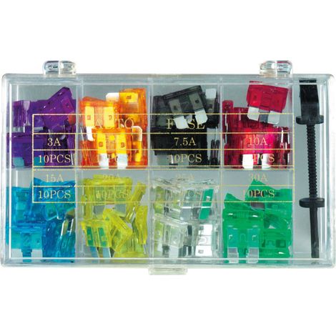 Mini kit de fusibles automobiles (boîte de triage avec 100 fusibles) Kpr071