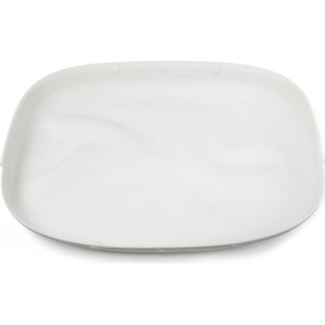 M1 Lite Silicone Litter Mat with Open Lid and Self Cleaning (White)