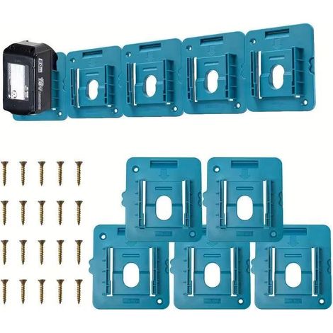 Support mural pour batterie Makita 18V Bosch (lot de 5), compatible avec les modèles  BL1850/1840/1830 (batteries non incluses). (1/5)