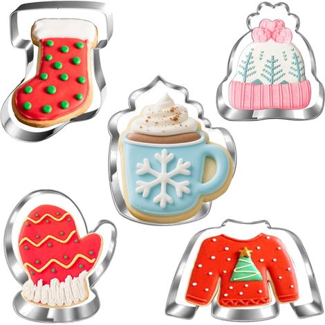 Lot de 5 emporte-pièces d'hiver pour Noël,hiver,-