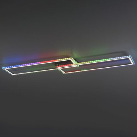Leuchten Direkt LED Deckenleuchte Felix60 stahl 121 x 29,5 cm dimmbar RGBW Deckenleuchte (1/5)