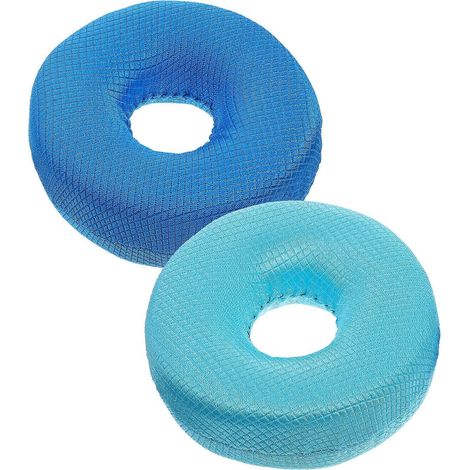 Lot de 2 coussins d'assise pour hémorroïdes, coussins en éponge pour hémorroïdes et plaies de grossesse (style aléatoire)-15.00X15.00X5.00CM-Random Color (1/4)