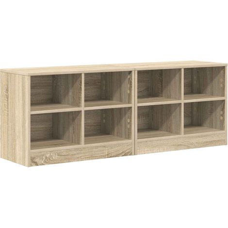 Bed Cabinet 2 pcs Sonoma Oak 66 x 33 x 48 cm Engineered Wood vidaXL