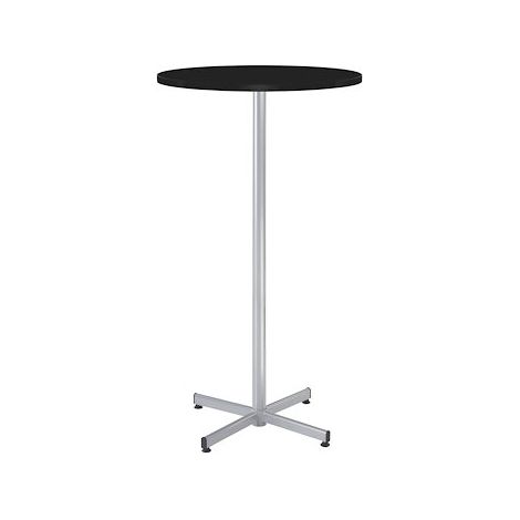 Guéridon restauration H 107 cm x D 60 cm - Klass - plateau noir (1/2)