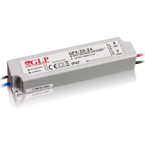 Alimentation à découpage hermétique IP67 GPV-20 CC 24 V 1 A