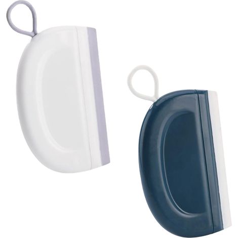 Mini-Abzieher (Stück) – Kleiner Abzieher – Weicher PVC-Duschabzieher – Flexibler Silikon-Fensterabzieher für Duschtüren – Badezimmer – Küche (W) (1/5)