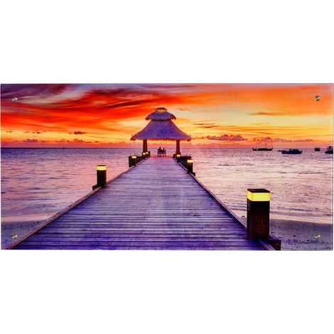 [NEUWERTIG] Glasbild T114, Wandbild Poster Motiv, 50x100cm Steg (1/3)