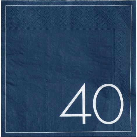 Serviette de table 40-Bleu (1/4)