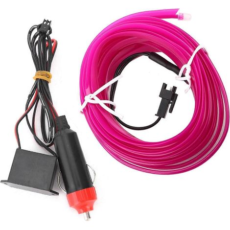 Bande LED décorative pour éclairage intérieur, 4 mètres, violette, pour éclairage intérieur de voiture, pièces de modification LED EL à lumière froide