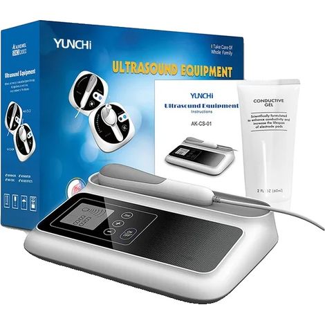 Máquina de fisioterapia ultrasónica, masajeador muscular y articular de 1,05 MHz, enchufe 02EU, enchufe 01 EU (1/2)