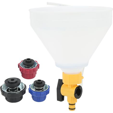 Entonnoir de remplissage liquide de refroidissement anti-débordement, kit d'outil de purge circuit moteur avec 3 adaptateurs, compatible Ford (1/5)