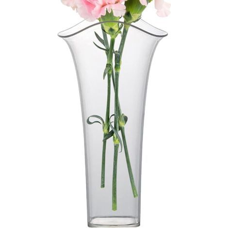 Vase Acrylique Transparent, Vase Central en Acrylique en Forme de fle-ur, cylindrique en Plastique incassable, cubique, résistant, léger et Durable, décoration de Bureau Moderne (1/5)