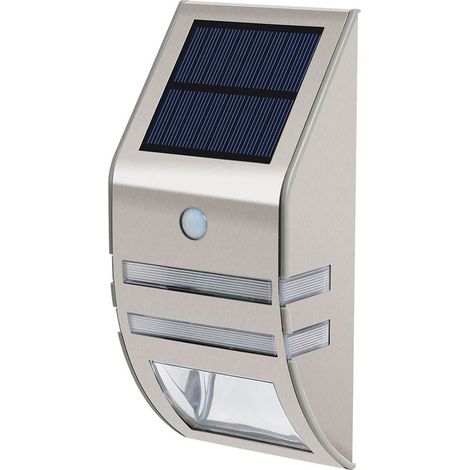 Lampes solaires d'extérieur étanches à détection de mouvement - Acier inoxydable - Appliques murales d'extérieur - Idéales pour les jardins, les terrasses, les allées et plus encore. (1/5)