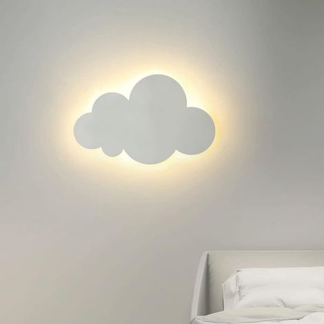 Lampada da parete moderna a forma di nuvola - Lampada da comodino in acrilico - Lampada da parete a LED - Tre modalità di colore - Decorazione d'interni - Montaggio a soffitto - Design minimalista - B (1/3)