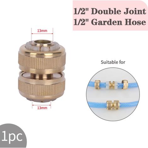 (Connecteur de réparation 1I2 - voir image) Adaptateur de raccord rapide fileté pour système d'irrigation de jardin, raccords de tuyau en cuivre pour système d'arrosage goutte à goutte (1/5)