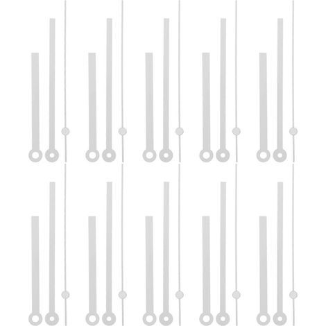 10 jeux d'aiguilles d'horloge professionnelles pour la réparation d'horloges murales (accessoires inclus).-14.00X0.70X0.60CM-White (1/3)