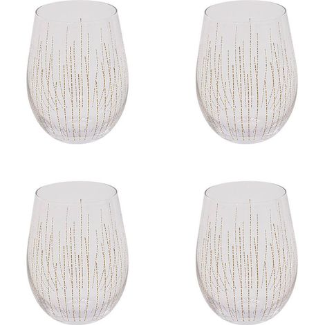 Lot de 4 Verres à Eau "Lunis" 54cl Doré (1/4)