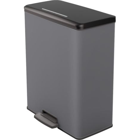 Curver Deco Bin Mülleimer - 65L- mit Pedal - cool grey