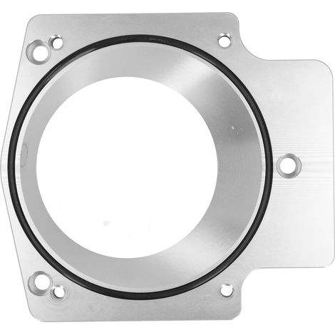 Drosselklappen-Ansaugkrümmeradapter aus Aluminium mit Distanzstücken, kompatibel mit GM LS1, LS2, LS6, LSX und LS4, Silber (1/5)