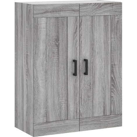 Armario de pared diseño moderno espacio de almacenamiento 69,5 x 34 x 90 cm de madera contrachapada gris 020048917 (1/5)