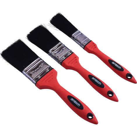 3pc No Bristle Loss Paint Brush Set - Soft Handle - G4385 (1/3)