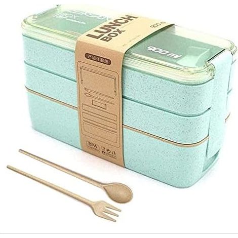 Boîtes à lunch réutilisables de style japonais (vert)-Fei Yu